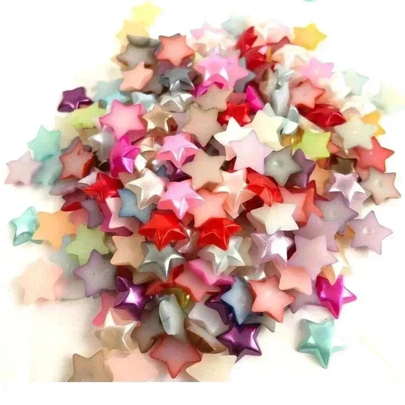 150 pc Stars Mixed Lot Resin Flatbacks Cabochon Kawaii Assorted Designs NEW - Picture 1 of 8